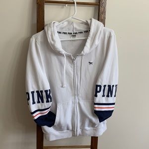Victoria’s Secret hoodie zip up sweatshirt, pre-owned sz Lg
